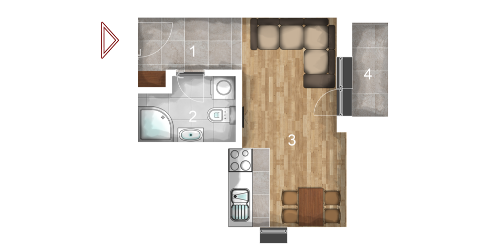 Garsonjera 23m2