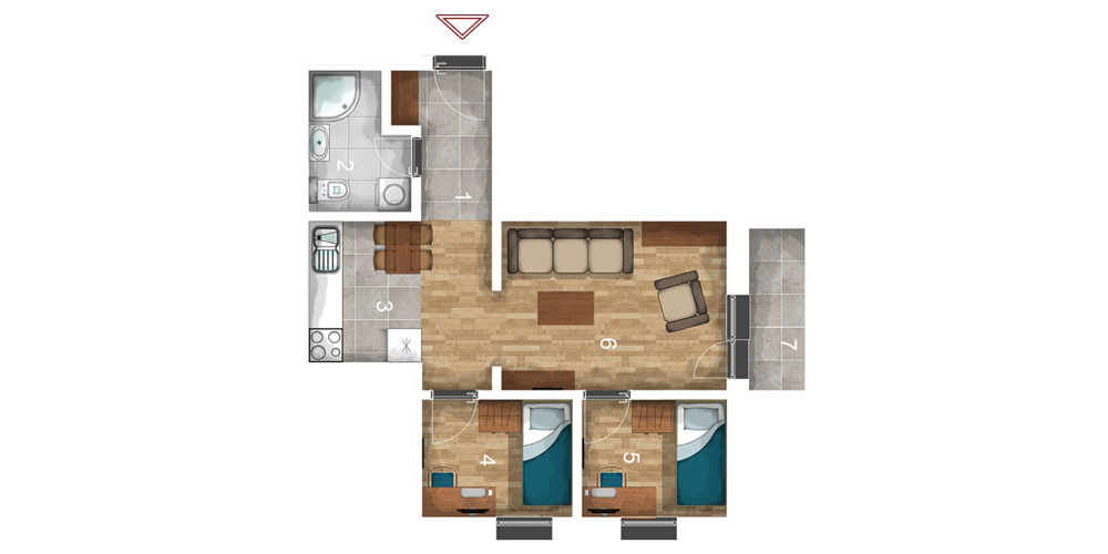 Dvosoban stan 42m2