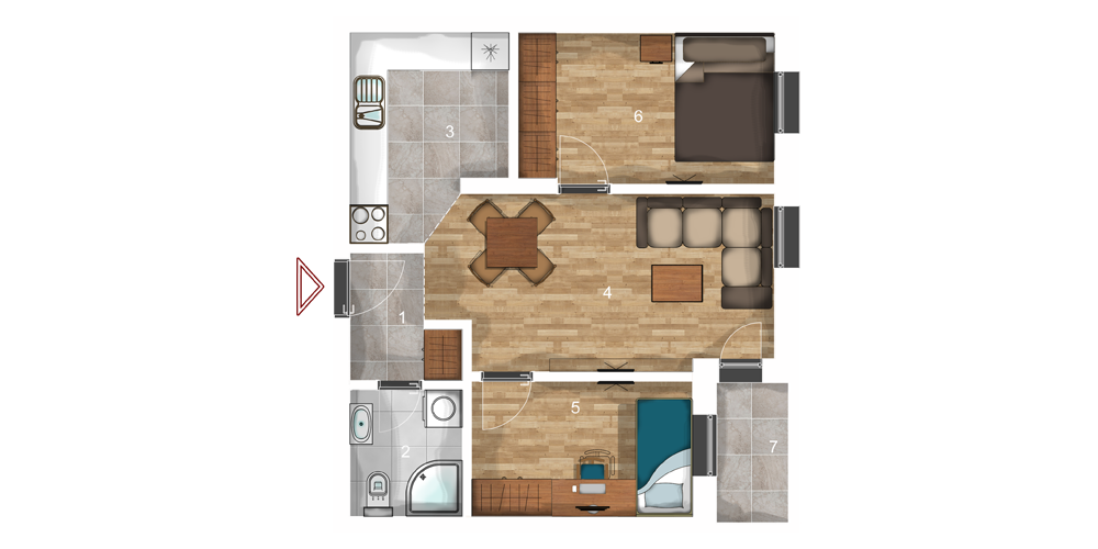 Dvosoban stan 49m2